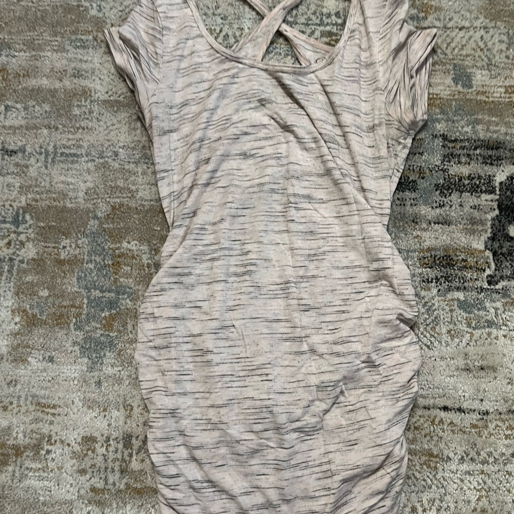 Pink Ruched Short Sleeve Maternity Top